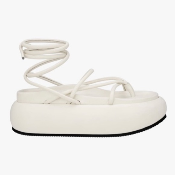 ZARA ATELIER SS 2023 OFF WHITE PLATFORM SANDALS LIMITED EDITION - Picture 12 of 13